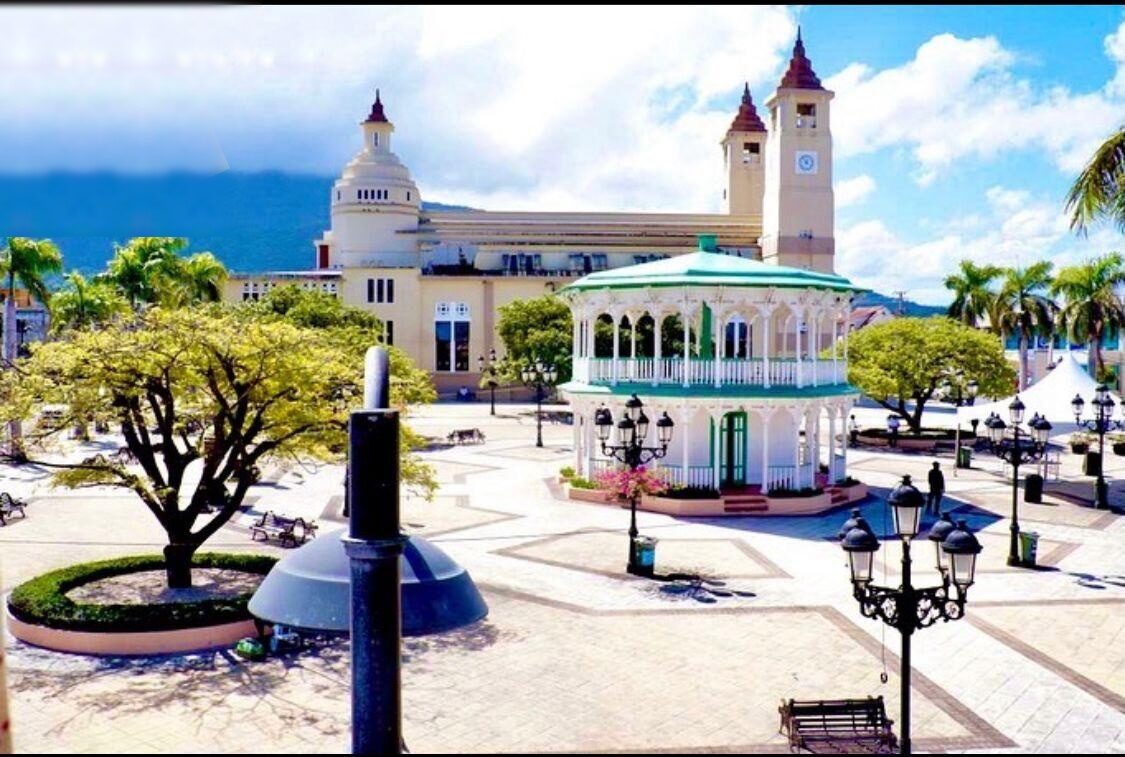 Historic Central Park and Cathedral on a Puerto Plata cultural city tour for cruise guests